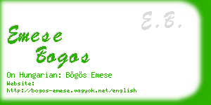 emese bogos business card